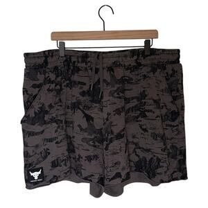 UNDER ARMOUR PROJECT ROCK plus size cutoff cotton drawstring gym shorts 3X